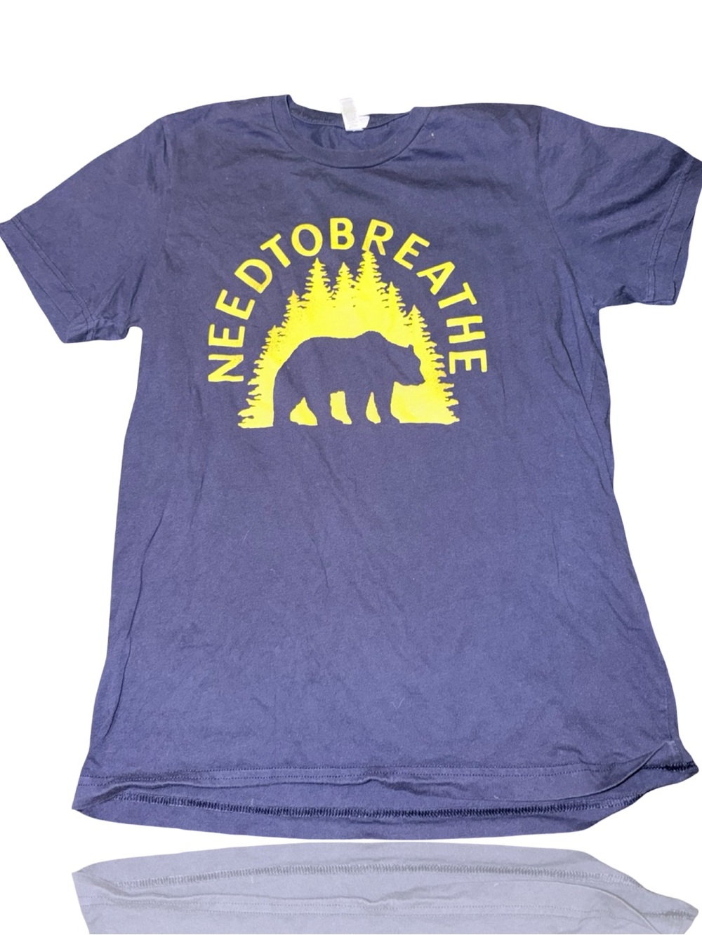 Needtobreathe T-Shirt Mens M Navy Blue Bear Forest Graphic Band Tee